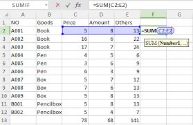 How To Use Autosum In Spreadsheets