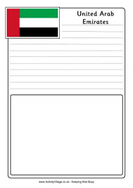 Red, green, white and black, the four colors in the united arab emirates (uae) flag, stand for power and sovereignty, goodness and agriculture, honesty, peace, and purity and courage and power, respectively. United Arab Emirates Flag Colouring Page