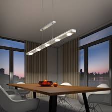 Diese hochwertige lampe ist ein echtes schmuckstück über dem esstisch. Silberne Hangeleuchte Modern Lange 100 Cm Dimmbares Led Licht