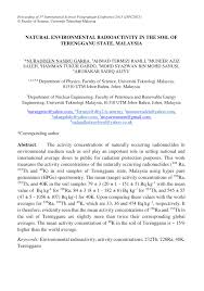 Jabatan pengairan dan saliran negeri terengganu; Locations Of Gamma Dose Rates Measurements Download Scientific Diagram
