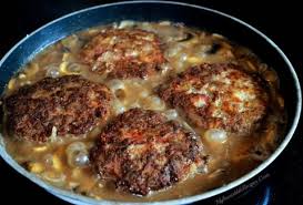 Southern Hamburger Steaks With Onion Mushroom Gravy Recipe Hamburger Steak Recipes Beef Recipes