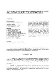 Pleno Ordinario de Noviembre 2011