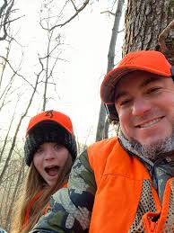 The first time I took my step daughter Zara Anderson out into the woods to  show her what deer hunting was all about. I left my weapon at home took her  on