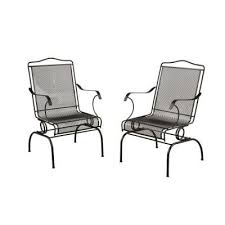 Hampton Bay Jackson Action Patio Chairs 2 Pack 7891700 0205157 Patio Chairs Lounge Chair Outdoor Black Patio Furniture