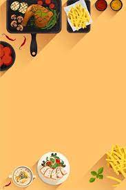 Simple Flat Hand Painted Posters Of Fast Food Restaurants Vector Background Food Festival Poster Food Background Wallpapers Food Festival