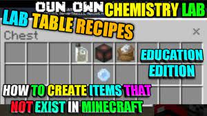 There is underwater tnt apparently? Minecraft Education Edition Recipe List 11 2021