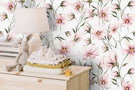 Maybe you would like to learn more about one of these? Pink Floral Wallpaper Removable Vinyl Wallpaper Self Etsy Pink Floral Wallpaper Floral Wallpaper Nursery Wall Murals