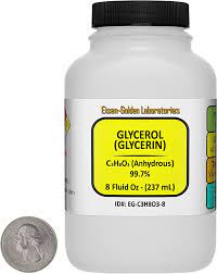 Amazon.com : Glycerol [C3H8O3] 99.7% ACS Grade 8 Fluid Oz in a Space-Saver  Bottle : Sports & Outdoors