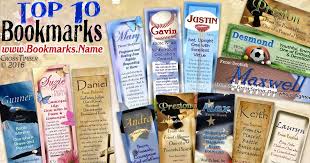 Name Meaning Bookmarks For 3 99 Names With Meaning Personalised Bookmarks
