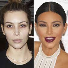 This tweet called out the reality star for heavily altering selfie after original look is finally revealed on keeping up with the kardashians. Kim Kardashian Makeup Free Without Makeup Celebrity Plastic Surgery Girls Makeup