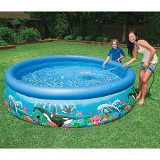 Intex 10ft X 30in Ocean Reef Easy Set Pool Set With Filter Pump Easy Set Pools Inflatable Swimming Pool Swimming Pool Filters