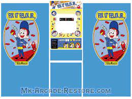 Fix It Felix Jr. Side Art Arcade Cabinet Artwork Graphics Decals | eBay