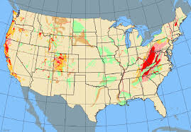 Landslide Map Of Usa Landslide Geology Usa Map