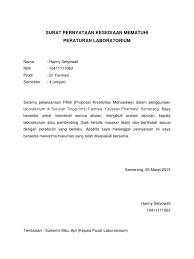 Tiap putusan pengadilan ditandatangani oleh ketua serta hakim yang memutus dan panitera yang ikut serta bersidang. Form Surat Pernyataan Kesediaan Mematuhi Peraturan Keselamatan Kerja Laboratorium