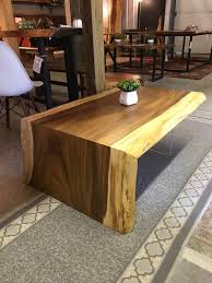 Monkey Pod Live Edge Waterfall Acrylic Leg Coffee Table Coffee Table Luxury Coffee Table Coffee Table Luxury Coffee Table Gorgeous Coffee
