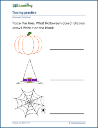 halloween tracing words k5 learning