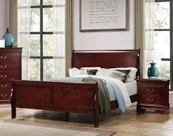 Slats are all done via strip laminate bending. Louis Philippe Sleigh Bed In Cherry Finish By Coaster 222411q