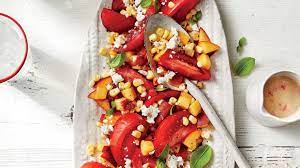 Tomato Peach And Corn Salad Recipe Recipe Fresh Tomato Recipes Tomato Recipes Corn Salad Recipes