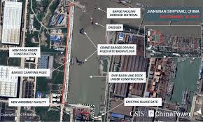 China S Third Aircraft Carrier Satellite Images Show Beijing S First Full Sized Carrier Being Built Daily Mail Online