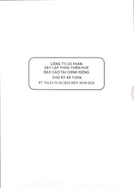 công ty cổ phần xây lắp thừa thiên huế - báo cáo tài chính riêng ...