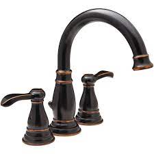 Browse moen's bronze bathroom faucets. Delta Porter 8 In Widespread 2 Handle Bathroom Faucet In Oil Rubbed Bronze 35984lf Ob Eco The Home Depot Bathroom Faucets Oil Rubbed Bronze Rubbed Bronze