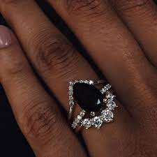 Sweet Melissa A Few Of Her Friends Black Wedding Rings White Gold Rings Unique Engagement Rings