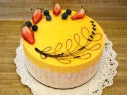 Mango Bavarian Cake Recipe Seems More Like A Jello Contains No Flour And You Don T Bake It You Chill It Cake Desserts Cake Recipes Yummy Cakes