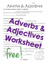 Adverbs Adjectives Worksheet Adjective Worksheet Adjectives Parts Of Speech Worksheets
