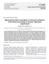 Prices may vary so we advise you do a search for insecticide price, insecticide pesticide price, agricultural insecticide price for comparison shopping before you place an order, then you can get high quality & low price insecticide, insecticide pesticide, agricultural insecticide products here. Pdf Spectrophotmetric Evaluation Of Rotenone Extraction From Leaves And Seeds Of Mature Tephrosia Vogelii Plant