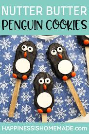 What could be cuter than these little nutters? Nutter Butter Penguin Cookies Happiness Is Homemade