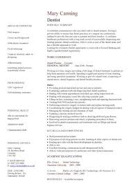 Dentist Cv Sample Cleaning Filling Extracting And Replacing Teeth