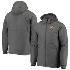 On sale $48.00 regular price $65.00. Men S Fanatics Branded Gray Gold Vegas Golden Knights Authentic Pro Rinkside Full Zip Parka Jacket