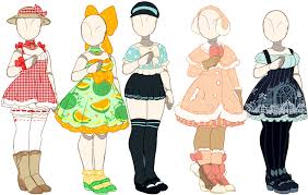 Strawberries Melons Blueberries Peach Raspberry Drawing Anime Clothes Art Clothes Fashion Design Drawings