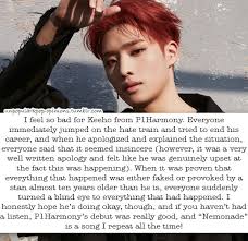 · his family consists of mother, father, an older sister, and a younger brother . Unpopular K Pop Opinions I Feel So Bad For Keeho From P1h Everyone