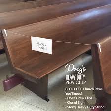 Block Off Church Pews With Doey S Pew Clip Hook Sign In 2021 Wedding Aisle Pew Markers Wedding Aisle Decorations