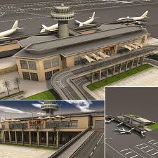 Small Airport Scene 3d Model Ad Airport Small Model Scene Scene Pop Art Design Airport Design