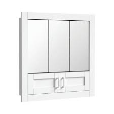 Magick Woods Elements 36 W X 35 H Matte White Tri View Medicine Cabinet At Menards Magick Woods Elements 36 W X Bathroom Decor Wood Bathroom Diy Bathroom