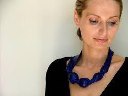 Leather Beaded Necklace ,statement Necklace,moulded Leather Necklace,  Mother's Gift,gift for Her, Pink,fuchsia, Black Blue,birthsday Gift