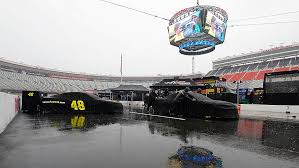 Rain at charlotte motor speedway caused one big shift in the upcoming nascar race weekend at bristol motor speedway. Rain Postpones Remainder Of Bristol Race To Monday Nascar Com