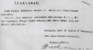 Teks proklamasi adalah sebuah naskah teks yang berisi pernyataan atau proklamasi kemerdekaan indonesia yang menandakan bahwa negara. Teks Proklamasi Asli Kemerdekaan Indonesia Lengkap Weschool Id