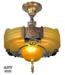 This gorgeous flushmount ceiling light features a satin white glass disc enclosed in a warm brass finish. Vintage Hardware Lighting Art Deco Streamline Slip Shade Semi Flush Mount Close Ceiling Light By Globe Lighting Ant 510