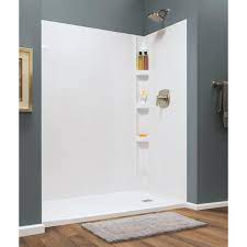 Shop wayfair for the best shower surround walls. Corner Wall Panel Shower Wall Panels At Lowes Com