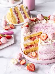 Erdbeer Kokos Torte Lemon Cake Mix Recipe Lemon Cake Easy Vegan Lemon Cake
