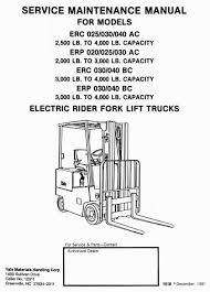 Yale pallet jacks pdf results. Yale Electric Fork Truck Type Ac Bc Erp 020 Erc P 025 Erc P 030 Erc P 040 Workshop Manual Forklift Lifted Trucks Service Maintenance