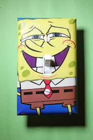 Spongebob Squarepants Light Switch Cover Kid Boy Child Room Decor Sponge Cartoon Light Switch Covers Switch Plate Covers Kid Room Decor