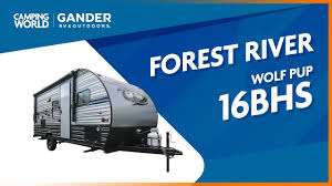 Providing sleeping for as many as 5, this family friendly trailer has a large kitchen with a flush mount glass. Forest River Wolf Pup 16bhs Travel Trailer Rv Review Camping World Youtube