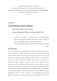 Sexual transmission on wn network delivers the latest videos and editable pages for news & events, including entertainment, music, sports, science and more. Pdf Securitising Sexual Violence Transitions From War To Peace Anette Bringedal Houge Academia Edu