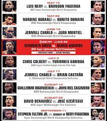 Jermell charlo vs brian castaño: Pbc Anuncio Sus Eventos Hasta Septiembre Boxeo De Colombia