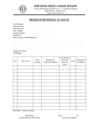 Contoh program remedial dan pengayaan smp k13. Program Remedial