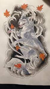 Okami Wolf Tattoos Wolf Tattoo Design Traditional Japanese Tattoos